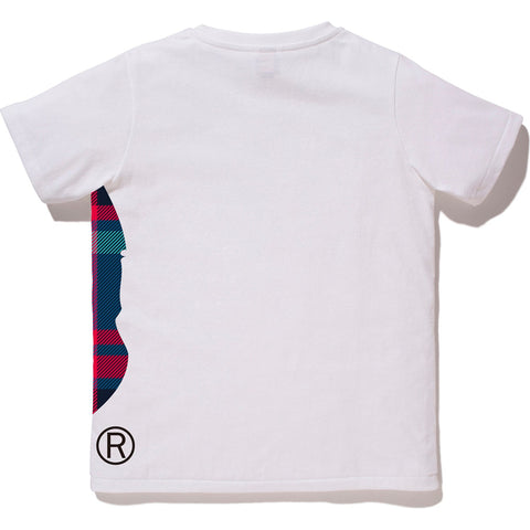 BAPE CHECK SIDE BIG APE HEAD TEE LADIES