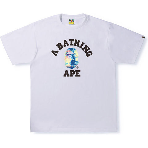 TIE DYE COLLEGE TEE MENS