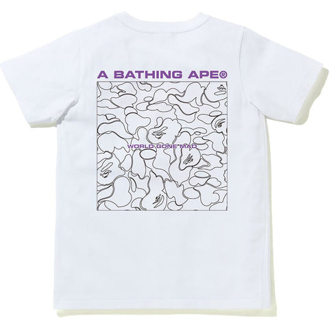 A BATHING APE LINE CAMO TEE LADIES