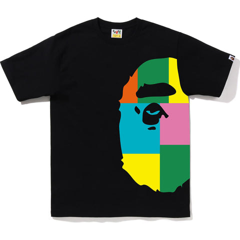 COLOR BLOCK SIDE BIG APE HEAD TEE MENS