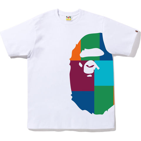 COLOR BLOCK SIDE BIG APE HEAD TEE MENS