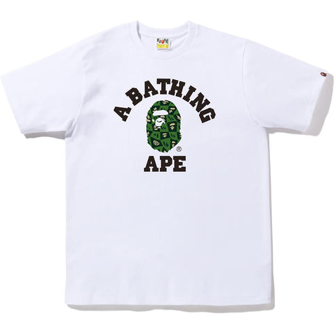 BAPE DISTORTION COLLEGE TEE MENS
