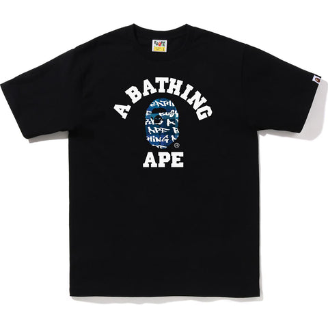 BAPE GRAFFITI CHECK COLLEGE TEE MENS