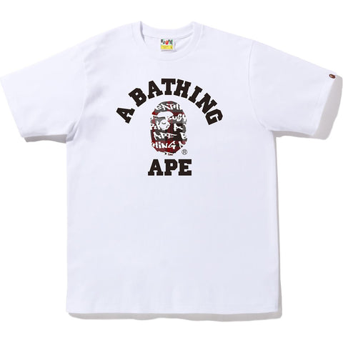 BAPE GRAFFITI CHECK COLLEGE TEE MENS