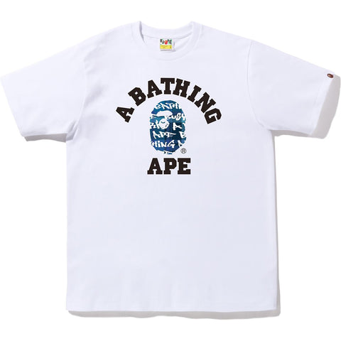 BAPE GRAFFITI CHECK COLLEGE TEE MENS
