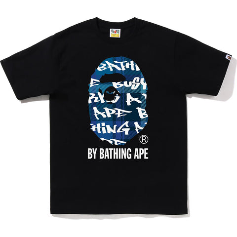 BAPE GRAFFITI CHECK BY BATHING APE TEE MENS