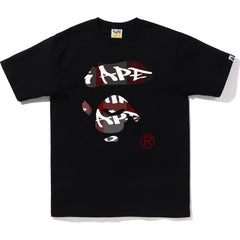 BAPE GRAFFITI CHECK APE FACE TEE MENS