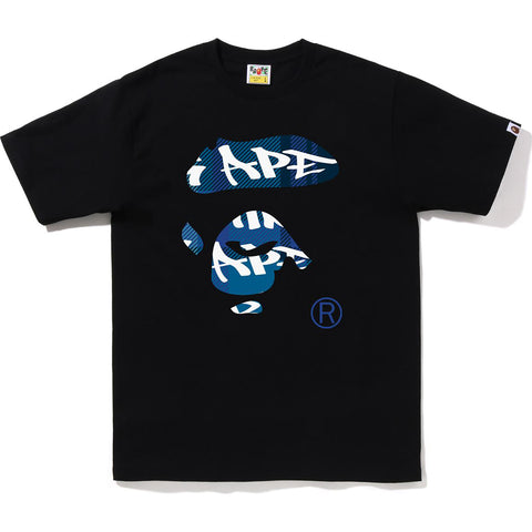 BAPE GRAFFITI CHECK APE FACE TEE MENS