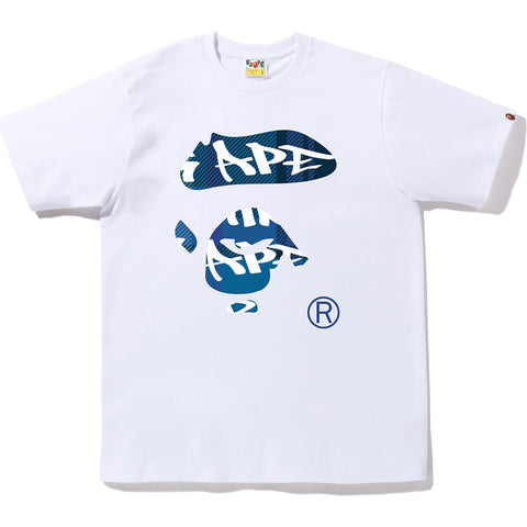 BAPE GRAFFITI CHECK APE FACE TEE MENS