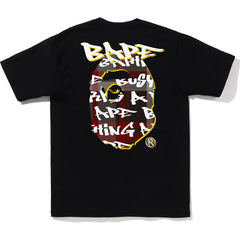 BAPE GRAFFITI CHECK APE HEAD TEE MENS