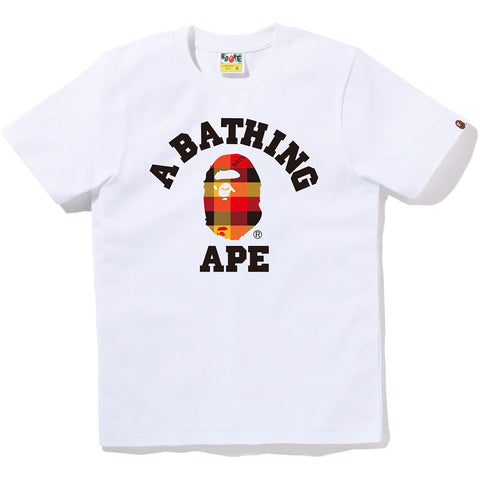 BLOCK CHECK COLLEGE TEE LADIES