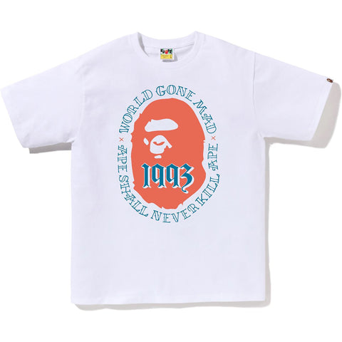BAPE MENS COTTON APE HEAD 1993 T-SHIRT