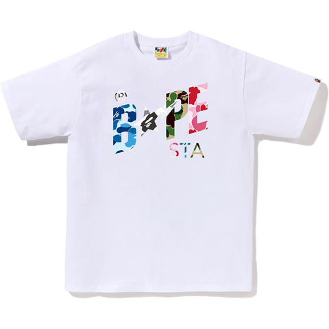 ABC CAMO CRAZY BAPE STA LOGO TEE MENS