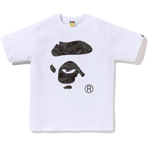 LAYERED LINE CAMO APE FACE TEE MENS