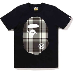 BAPE CHECK BIG APE HEAD TEE LADIES