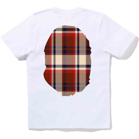 BAPE CHECK BIG APE HEAD TEE LADIES