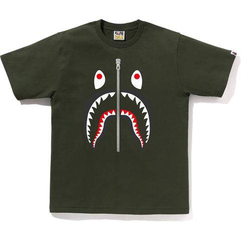 BAPE MENS COTTON SHARK HEAD T-SHIRT