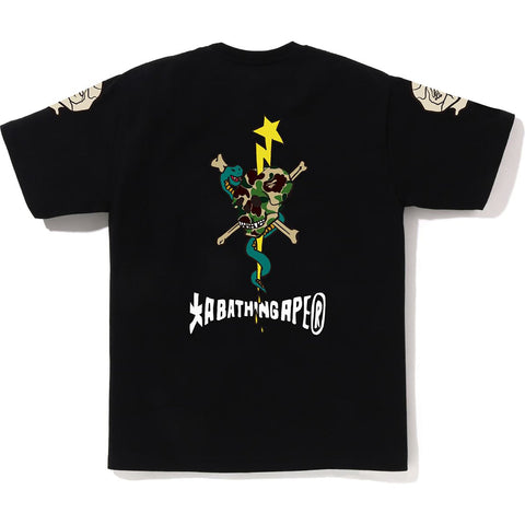 BAPE MENS SOUVENIR SKULL LOGO TEE
