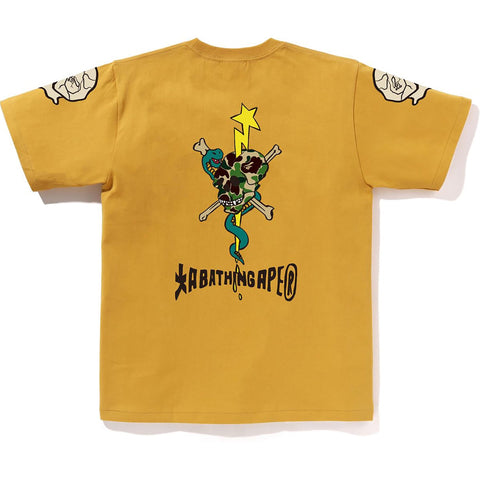 BAPE MENS SOUVENIR SKULL LOGO TEE
