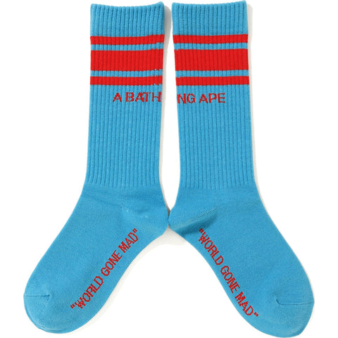 A BATHING APE LINE SOCKS LADIES