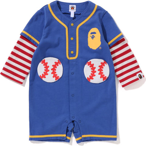 HOOP BASEBALL SHIRT LAYERED ROMPERS KIDS