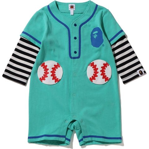 HOOP BASEBALL SHIRT LAYERED ROMPERS KIDS