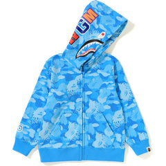 FIRE CAMO SHARK ZIP HOODIE KIDS
