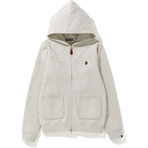 QUILTING APE HEAD ZIP HOODIE LADIES