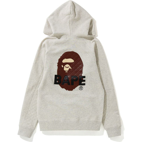 QUILTING APE HEAD ZIP HOODIE LADIES