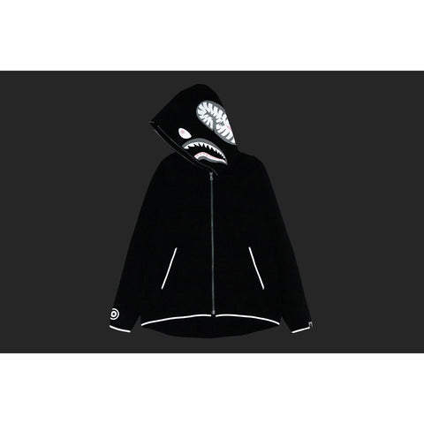 STRETCH REFLECTIVE SHARK FULL ZIP HOODIE LADIES