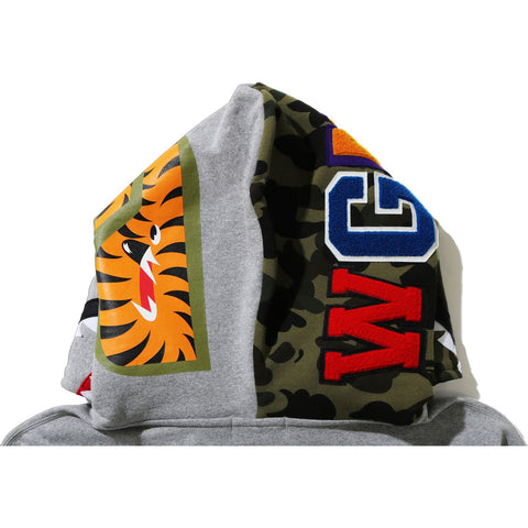 GIANT SHARK FULL ZIP HOODIE MENS