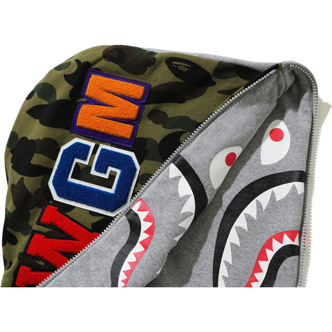 GIANT SHARK FULL ZIP HOODIE MENS