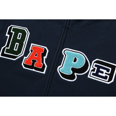 MULTI FONTS SHARK FULL ZIP HOODIE MENS