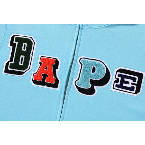 MULTI FONTS SHARK FULL ZIP HOODIE MENS