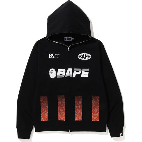 SOCCER GAME GRAPHIC RELAXED FIT FULL ZIP HOODIE MENS