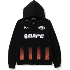 SOCCER GAME GRAPHIC RELAXED FIT FULL ZIP HOODIE MENS
