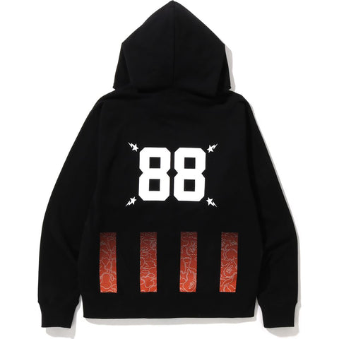 SOCCER GAME GRAPHIC RELAXED FIT FULL ZIP HOODIE MENS