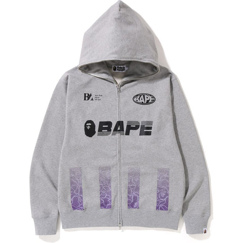 SOCCER GAME GRAPHIC RELAXED FIT FULL ZIP HOODIE MENS