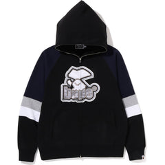 BAPE HOCKEY GRAPHIC RELAXED FIT FULL ZIP HOODIE MENS