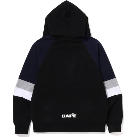 BAPE HOCKEY GRAPHIC RELAXED FIT FULL ZIP HOODIE MENS