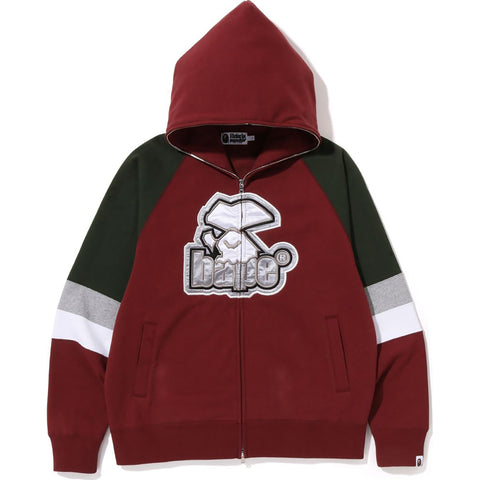 BAPE HOCKEY GRAPHIC RELAXED FIT FULL ZIP HOODIE MENS