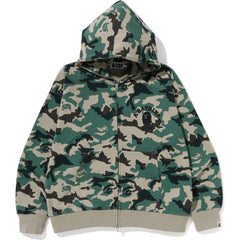 WOODLAND CAMO LOOSE FIT FULL ZIP HOODIE MENS