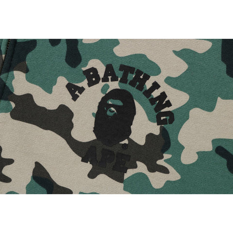 WOODLAND CAMO LOOSE FIT FULL ZIP HOODIE MENS