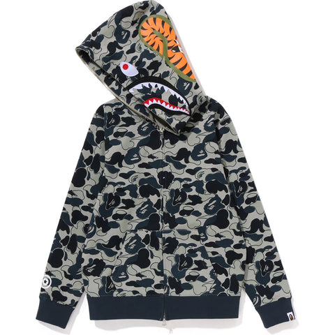 COOKIE CAMO 2 SHARK FULL ZIP HOODIE LADIES