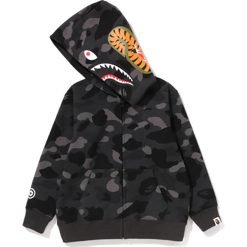 COLOR CAMO SHARK ZIP HOODIE KIDS