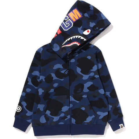 COLOR CAMO SHARK ZIP HOODIE KIDS