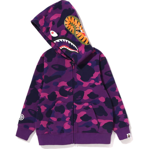 COLOR CAMO SHARK ZIP HOODIE KIDS