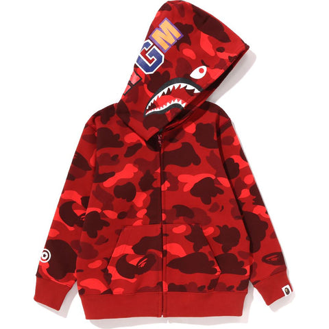 COLOR CAMO SHARK ZIP HOODIE KIDS