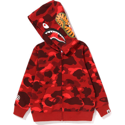 COLOR CAMO SHARK ZIP HOODIE KIDS