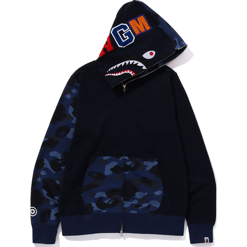 COLOR CAMO SHARK FULL ZIP HOODIE MENS